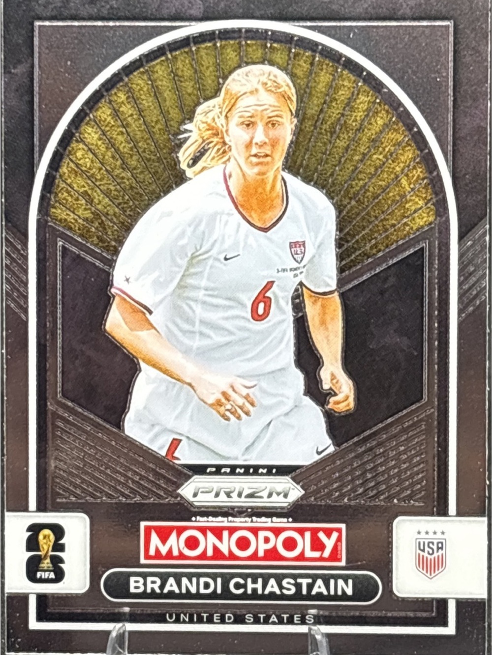 Panini Prizm Monopoly Brandi Chastain Soccer Card